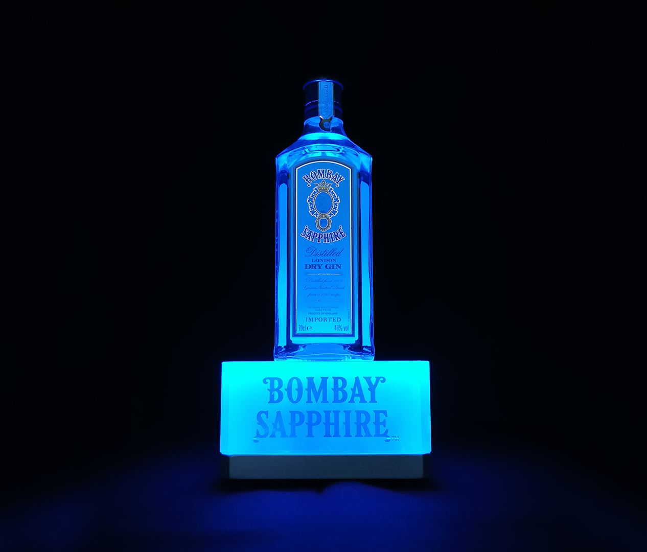 Bombay Sapphire - Sockel aus Bleikristall - Zweyloeven Werbeproduktion GmbH